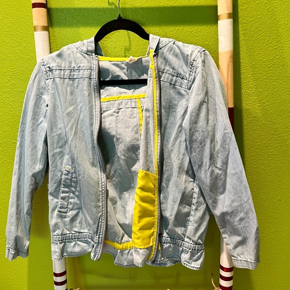 Blue Denim Zip-Up Sweatshirt Cat&Jack Large 10/12 - Picture 1 of 3